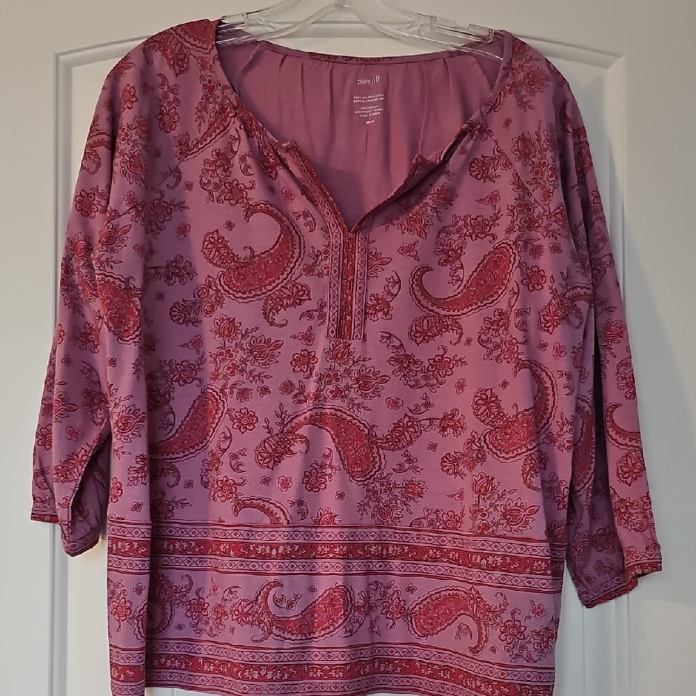 J. Jill Pink Paisley Tunic